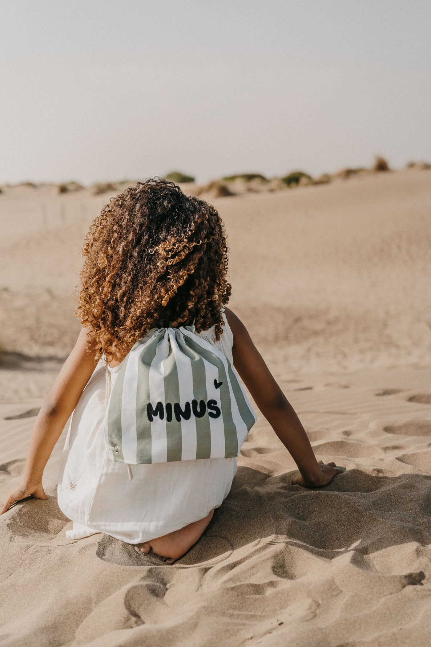 Sac à cordons - Rayure vert