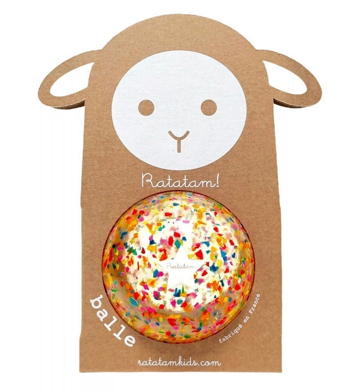 Balle de manipulation bulle 22cm / CONFETTI