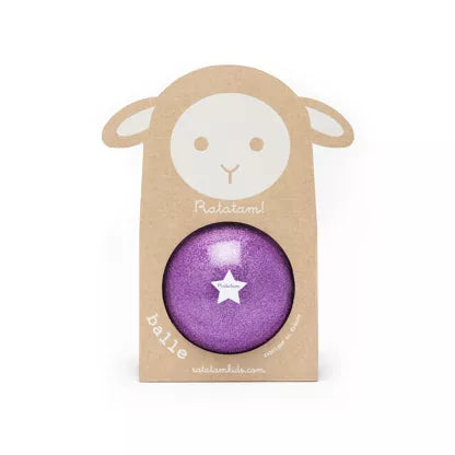 Petit Ballon Mouton Pailleté 10 cm - Violet