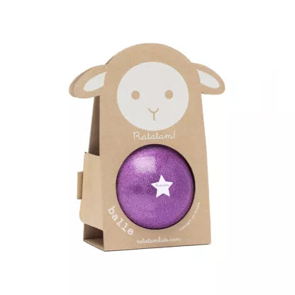 Petit Ballon Mouton Pailleté 10 cm - Violet