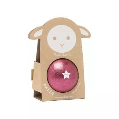 Petit Ballon Mouton Pailleté 10 cm - ROSE
