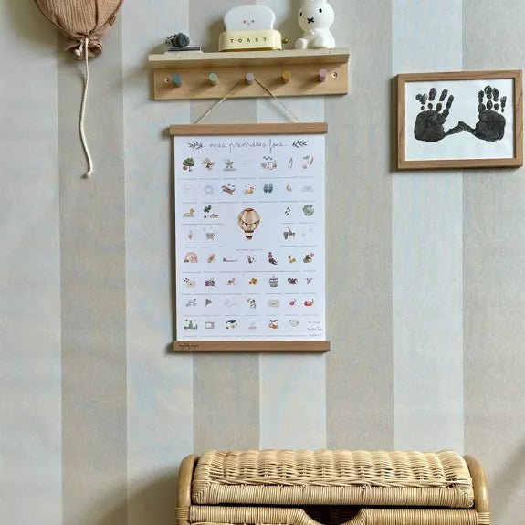 Coffret complet Mes Premières Fois - Affiche 'Classique' (Affiche + Tampon + Encrier + Porte-Affiche + Tube Cadeau)