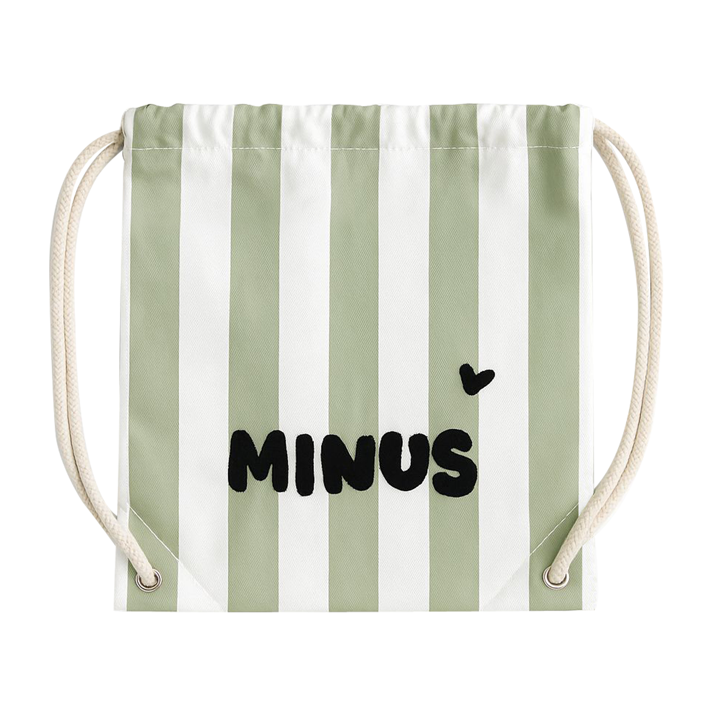 Sac à cordons - Rayure vert