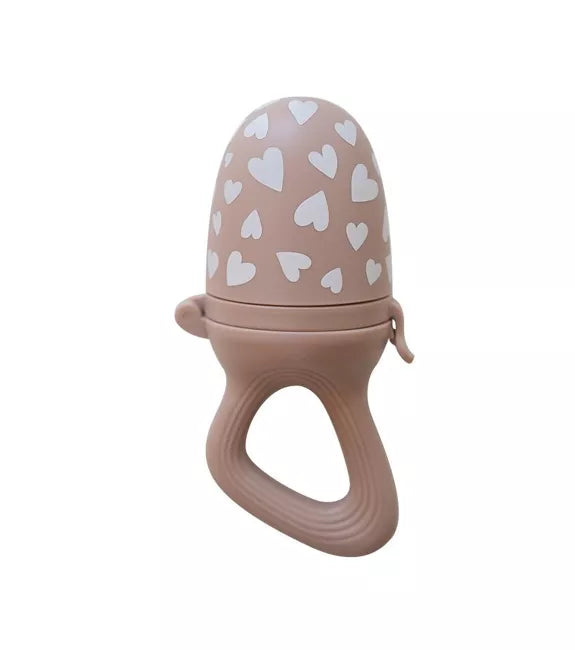 Tétine grignoteuse pour bébé - Coloris Fall in Love taupe rose