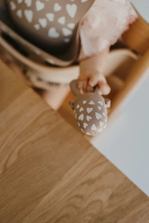 Tétine grignoteuse pour bébé - Coloris Fall in Love taupe rose