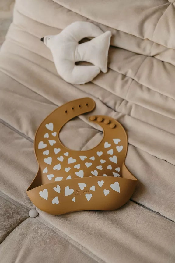 Bavoir en silicone - Fall in love Camel