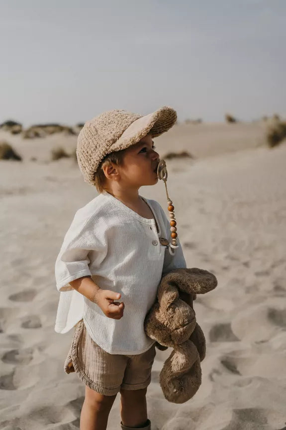 Casquette enfant mi-saison LOVE - beige