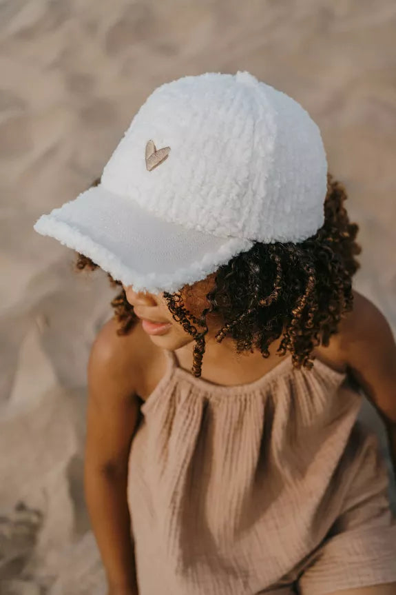 Casquette enfant mi-saison LOVE - Blanc