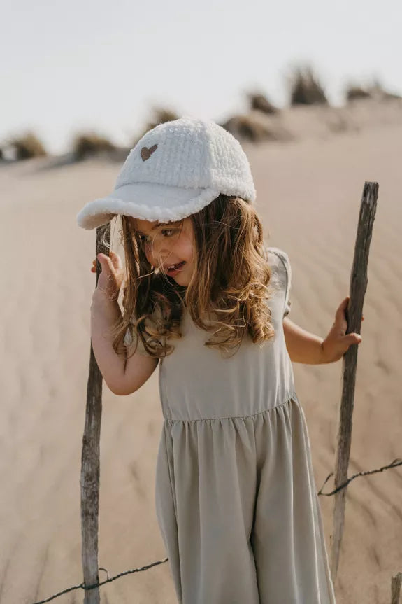 Casquette enfant mi-saison LOVE - Blanc