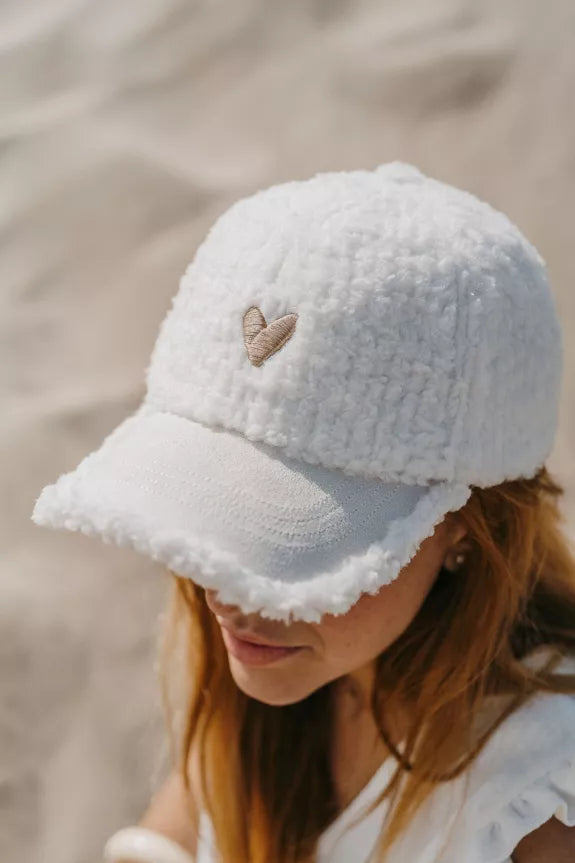 Casquette adulte mi-saison LOVE Blanc