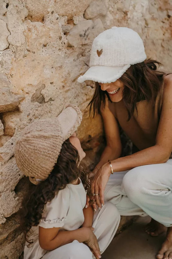 Casquette enfant mi-saison LOVE - beige