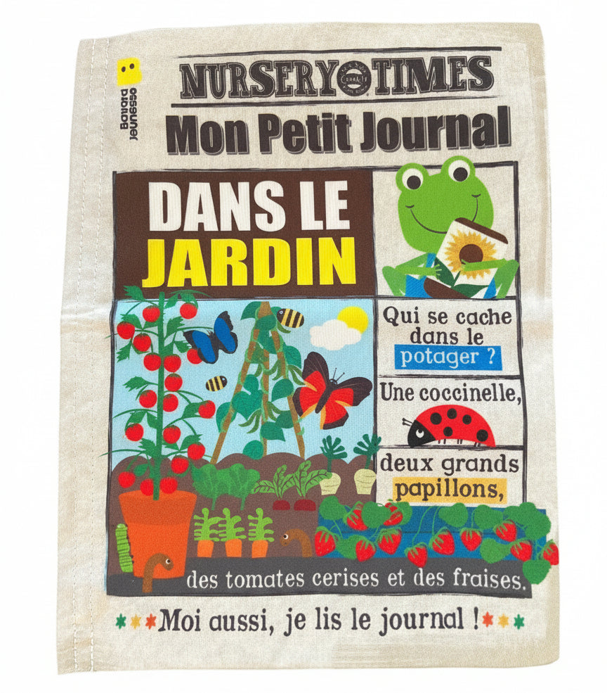 CRINKLY Mon premier livre bébé en tissu DANS LE JARDIN (dès 3 mois)