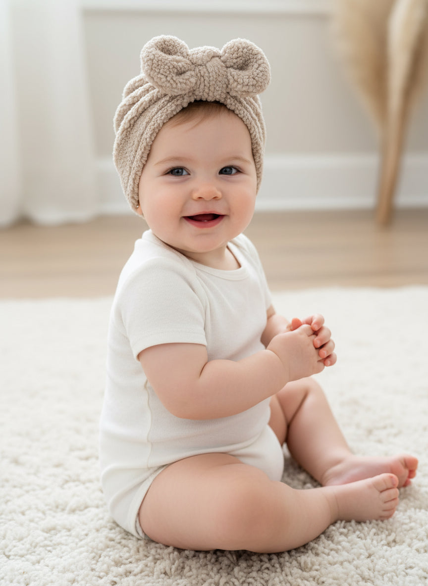 BONNET tout doux Grège dès 6 mois