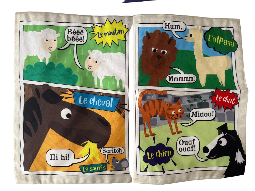 CRINKLY Mon premier livre bébé en tissu LE CHANT DES ANIMAUX (dès 3 mois)