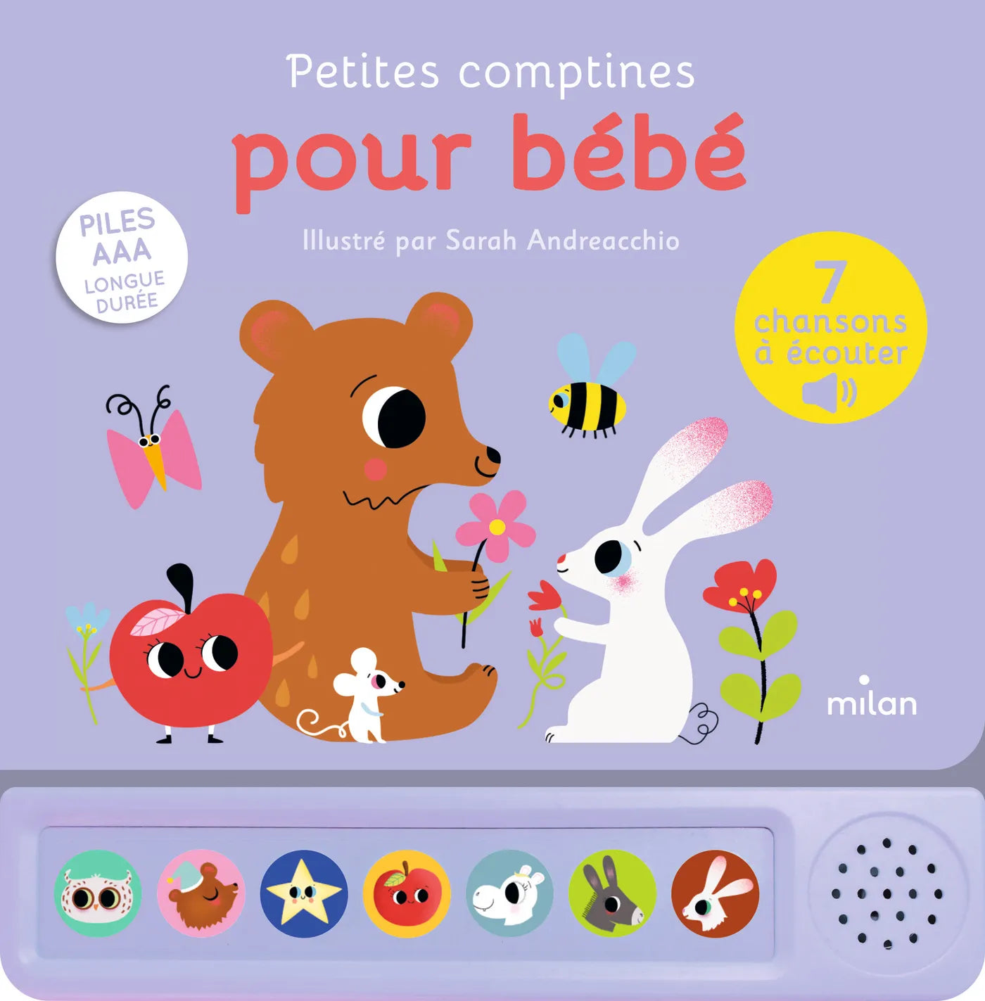 Petites comptines pour bébé - LIVRE SONORE - Dès 1 an
