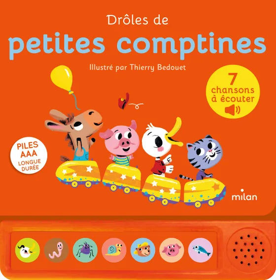 Drôles de petites comptines - LIVRE SONORE - Dès 1 an