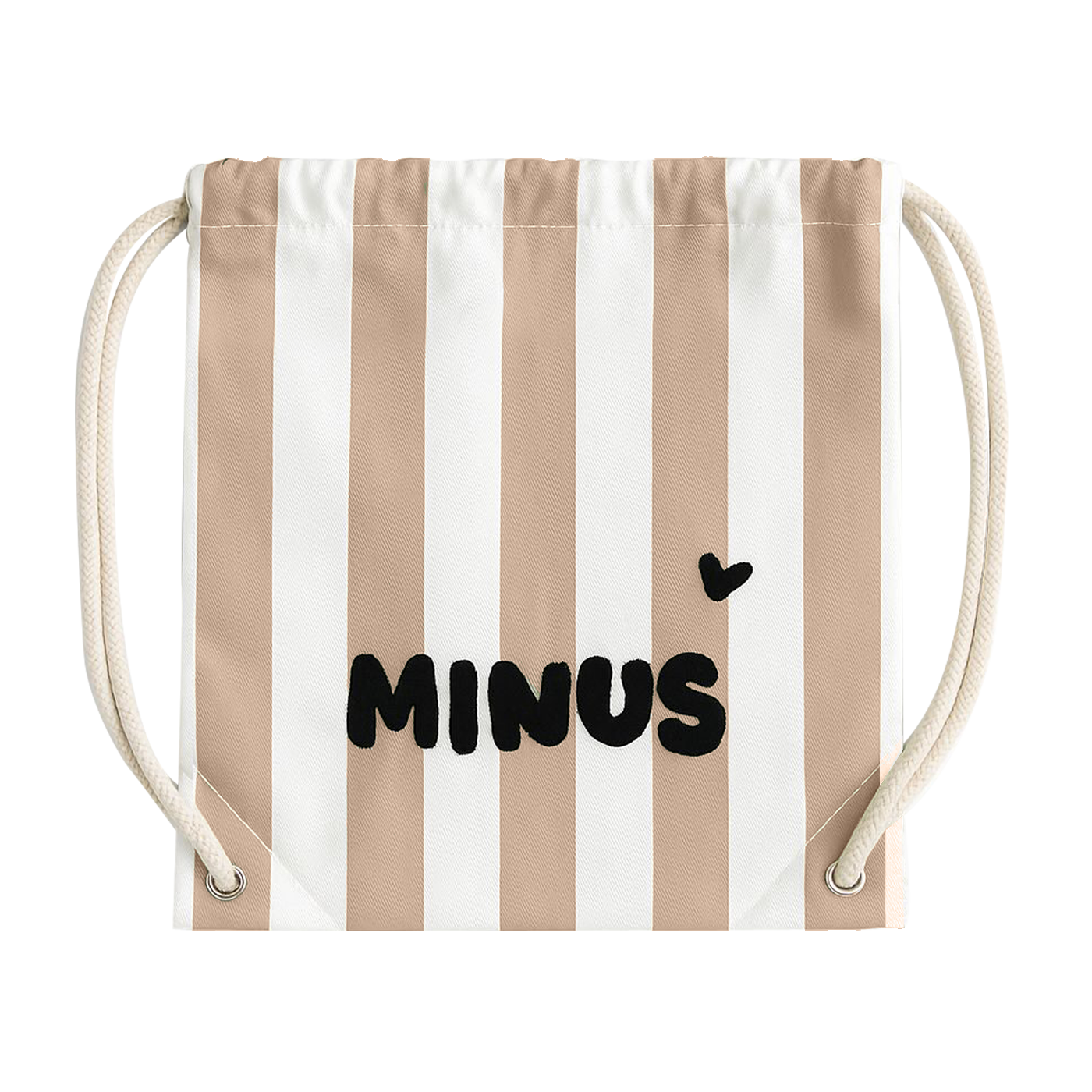 Sac à cordons - Rayure rose