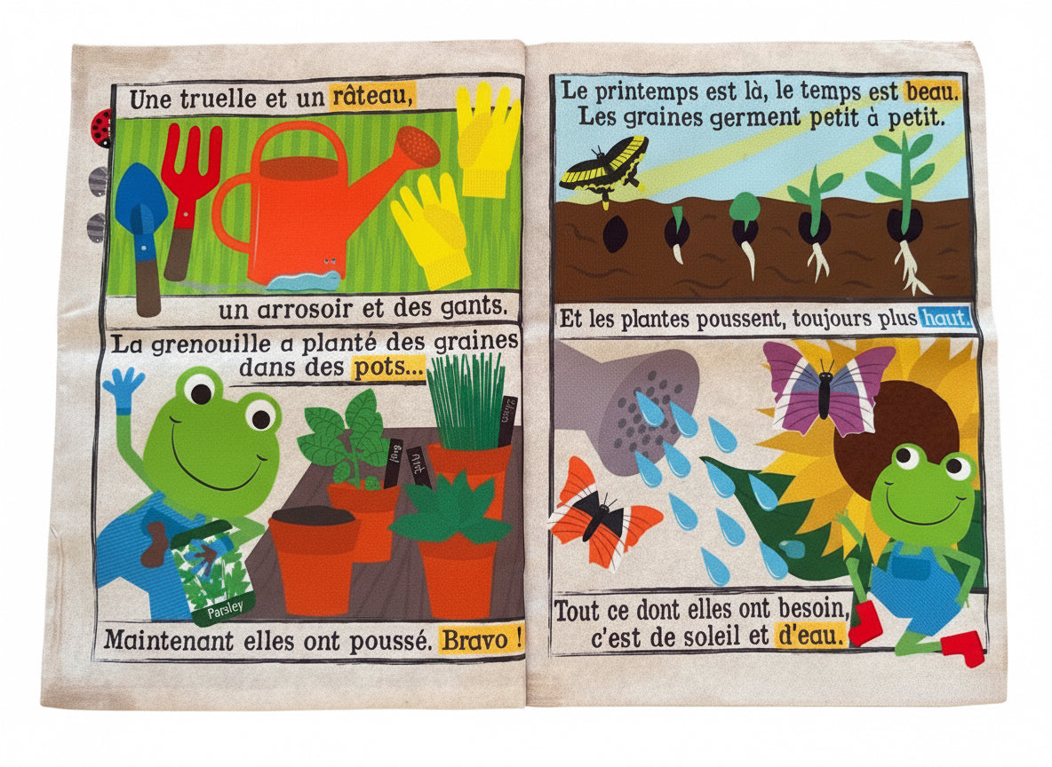 CRINKLY Mon premier livre bébé en tissu DANS LE JARDIN (dès 3 mois)