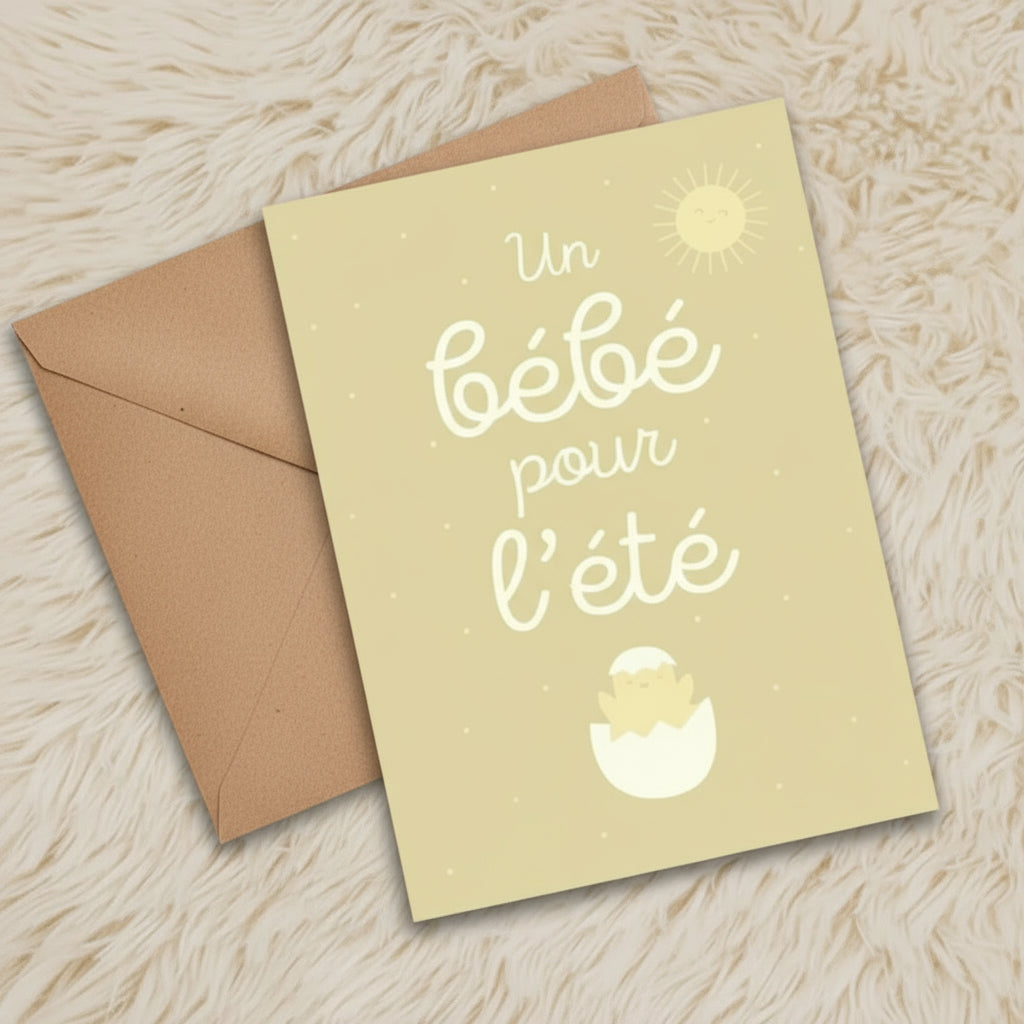 Carte « un bébé pour l’été »