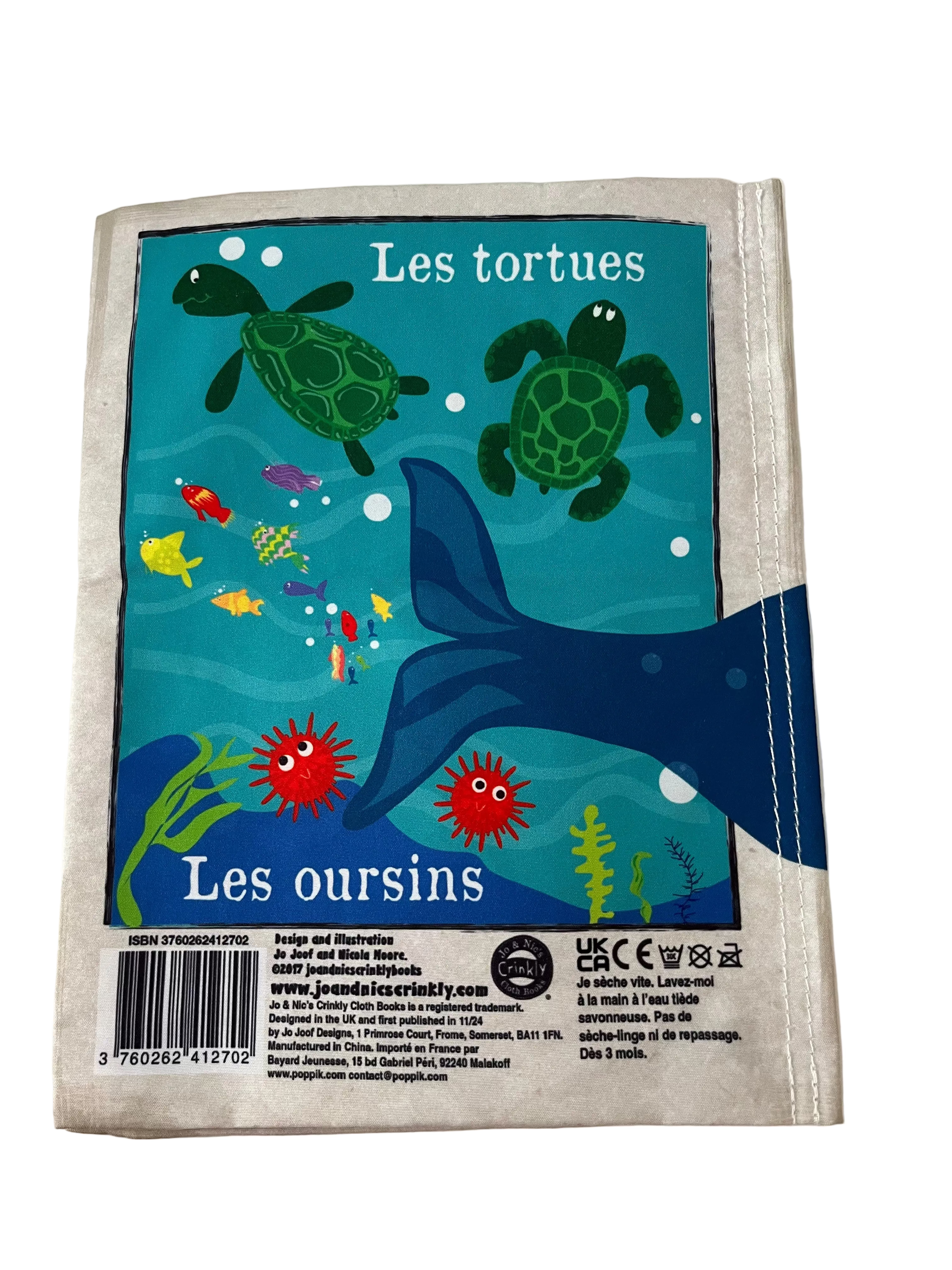 CRINKLY Mon premier livre bébé en tissu SOUS LA MER (dès 3 mois)