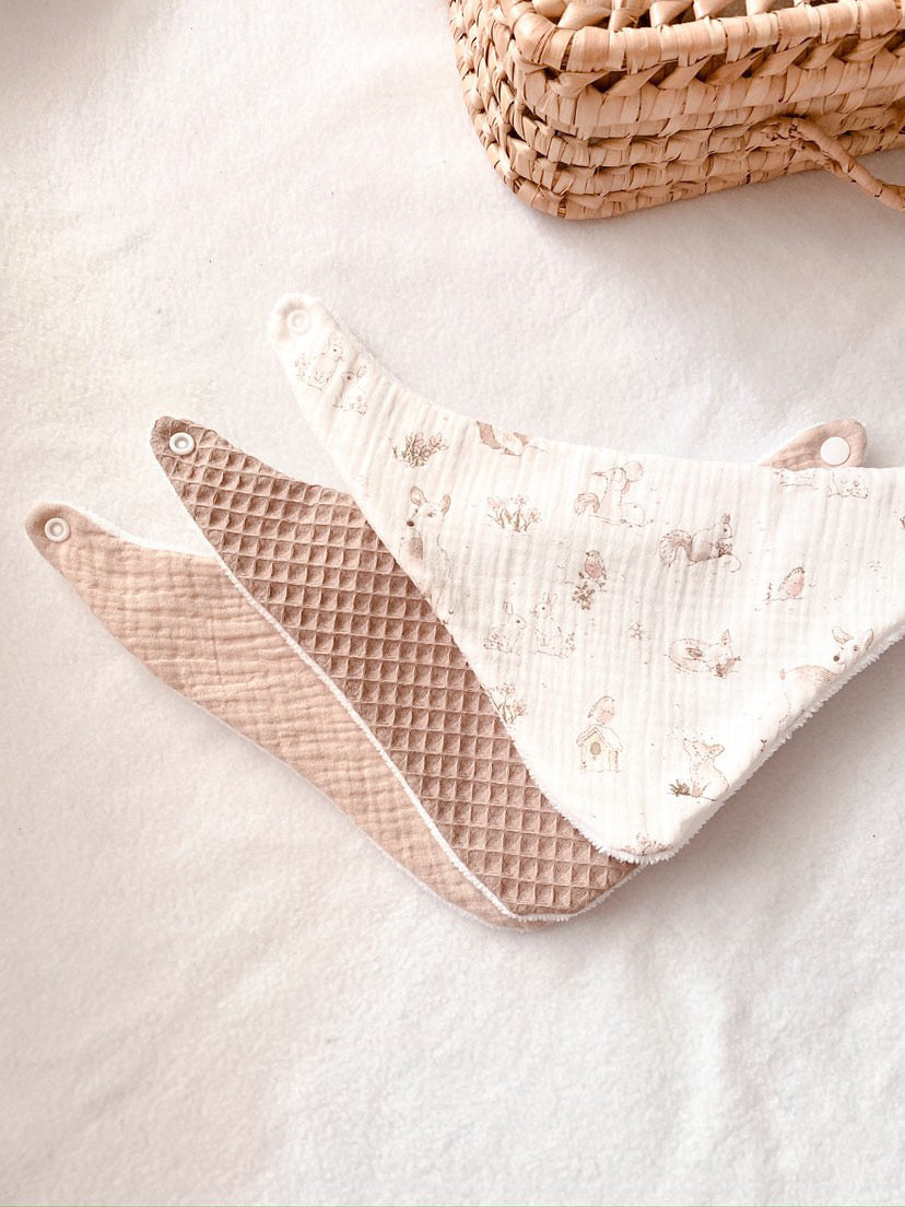 Bavoir bandana Savane