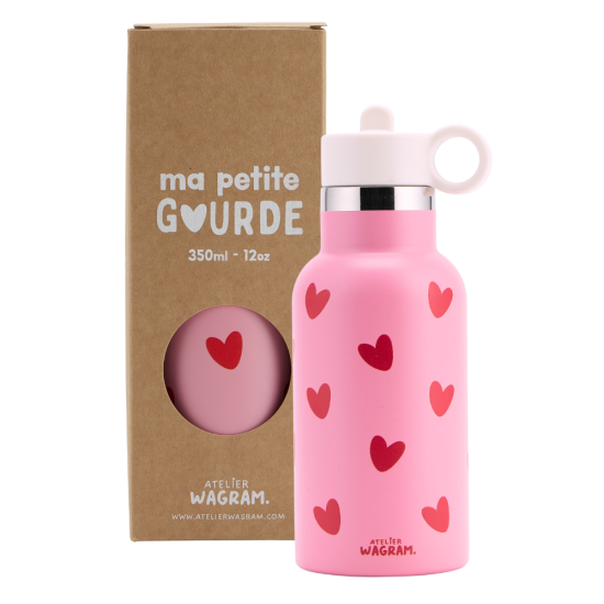 Gourde acier inox rose