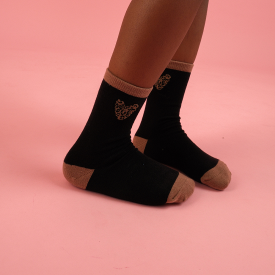 Chaussettes enfant noir / marron