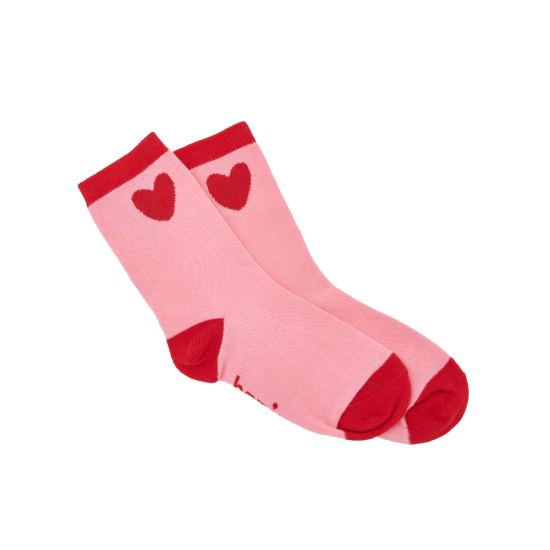 Chaussettes enfant rose / rouge