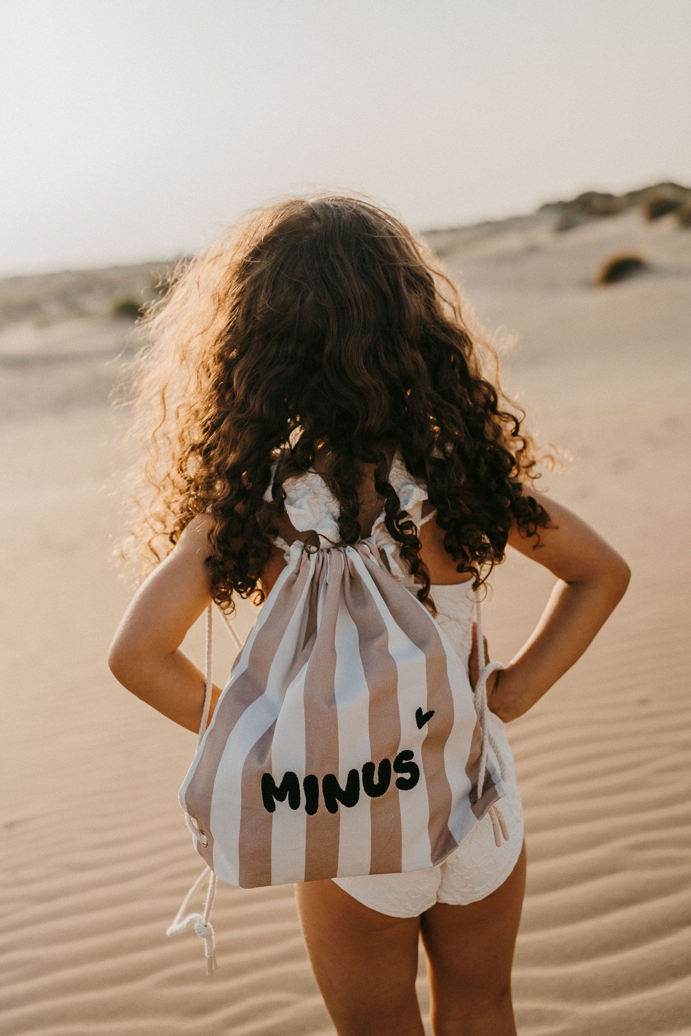 Sac à cordons - Rayure rose