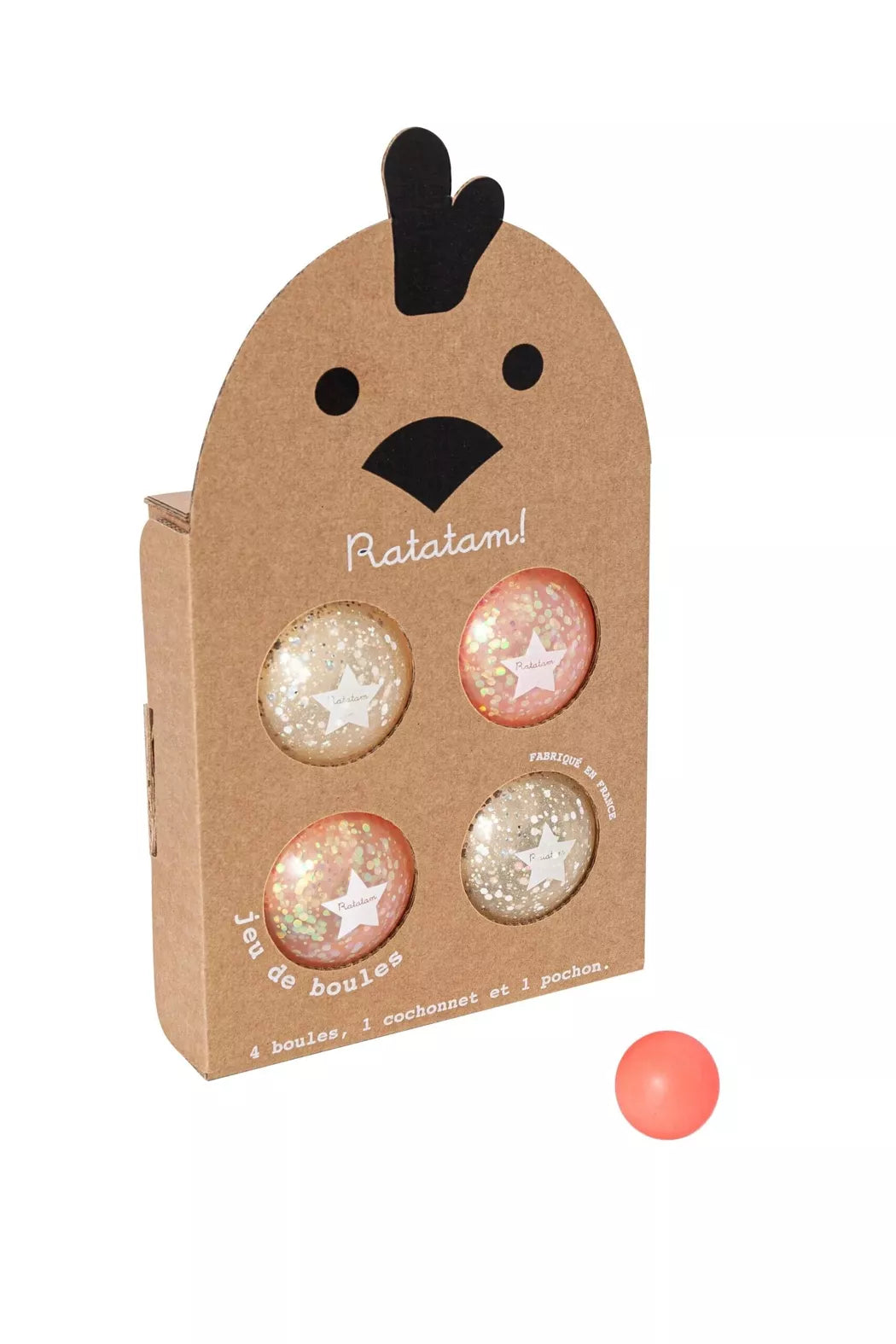 Jeux de boules/ pétanques bulles argent&rose