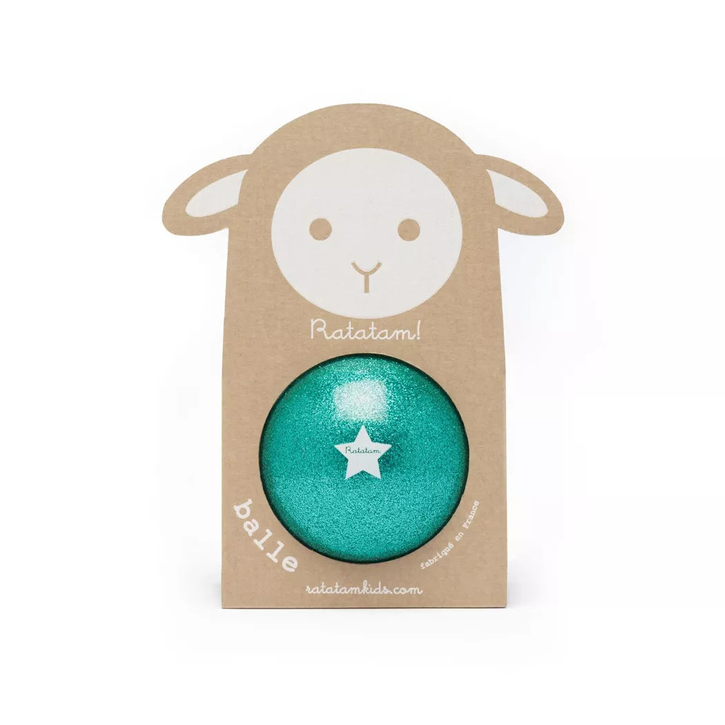 Ballon Mouton Pailleté 10 cm - Vert