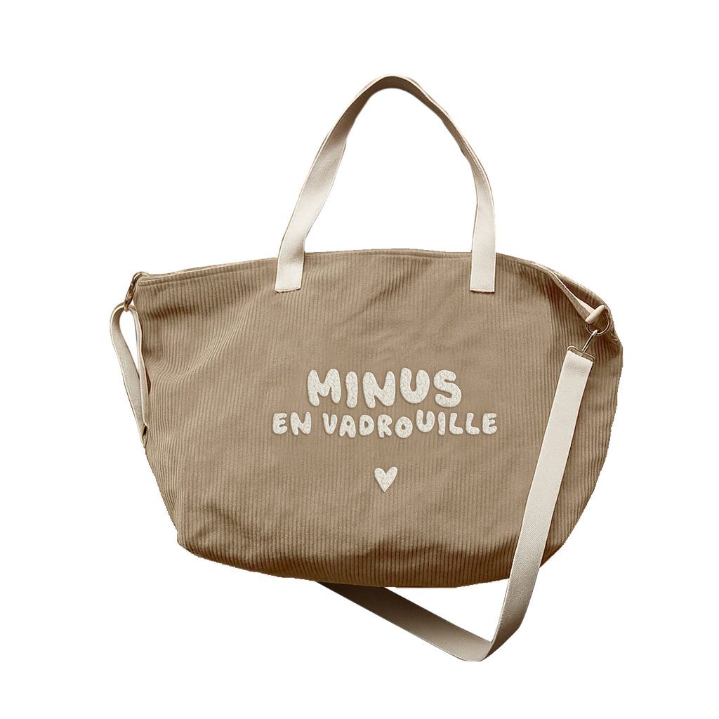 Sac XL velours beige - Minus