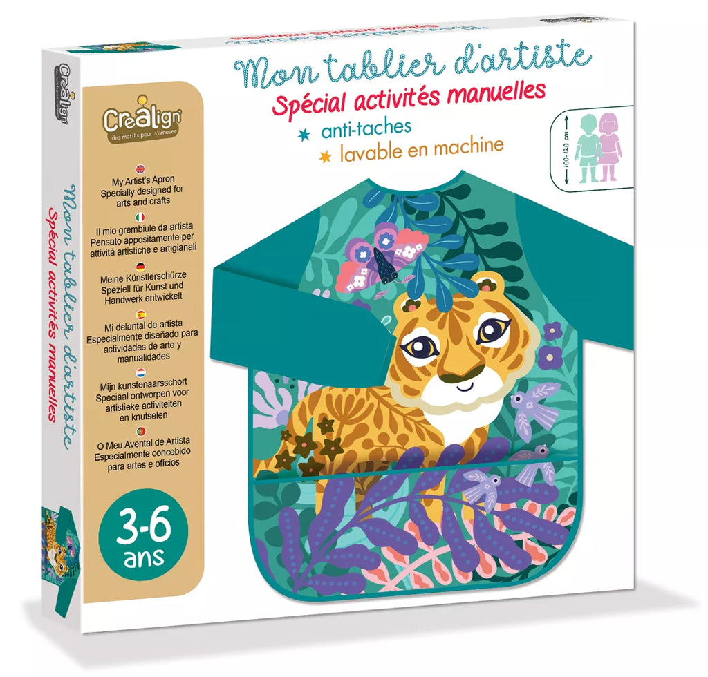 Mon tablier d'artiste avec poche TIGRE 3~6 ans