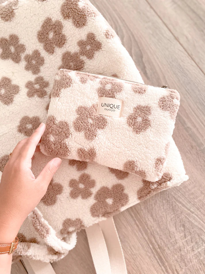 Pochette moumoute Daisy écru