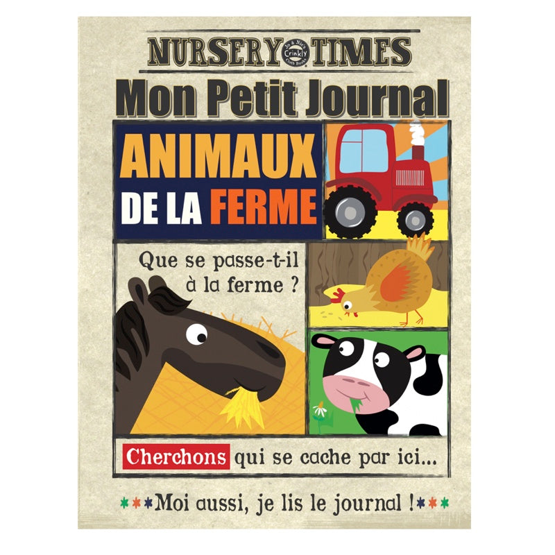 CRINKLY Mon premier livre bébé en tissu ANIMAUX DE LA FERME (dès 3 mois)