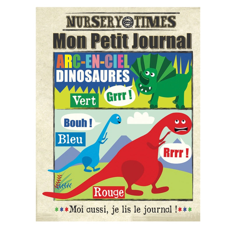 CRINKLY Mon premier livre bébé en tissu LES DINOSAURES (dès 3 mois)