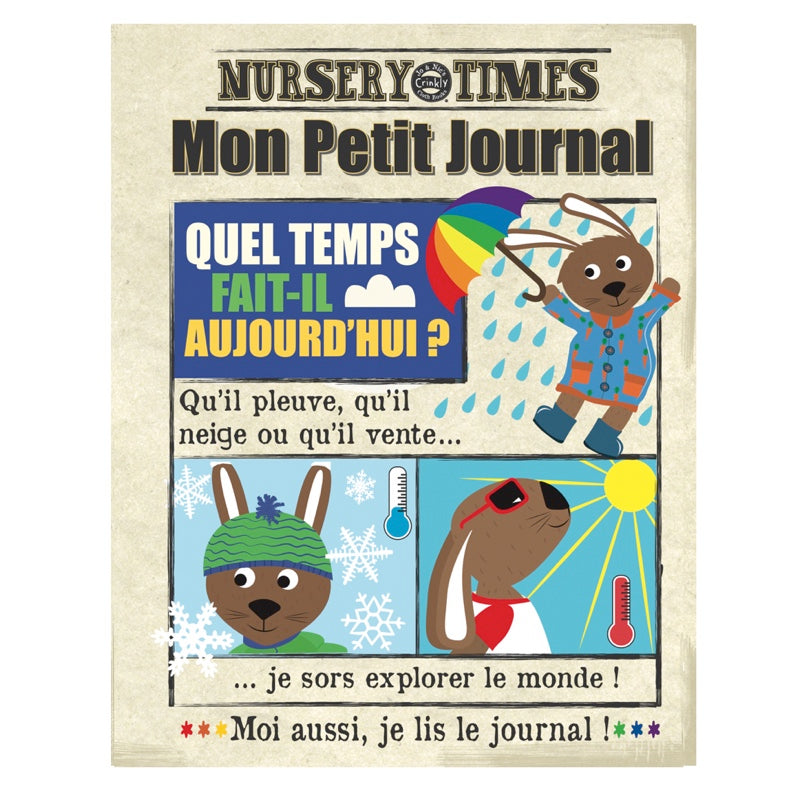 CRINKLY Mon premier livre bébé en tissu QUEL TEMPS FAIT-IL ? (dès 3 mois)