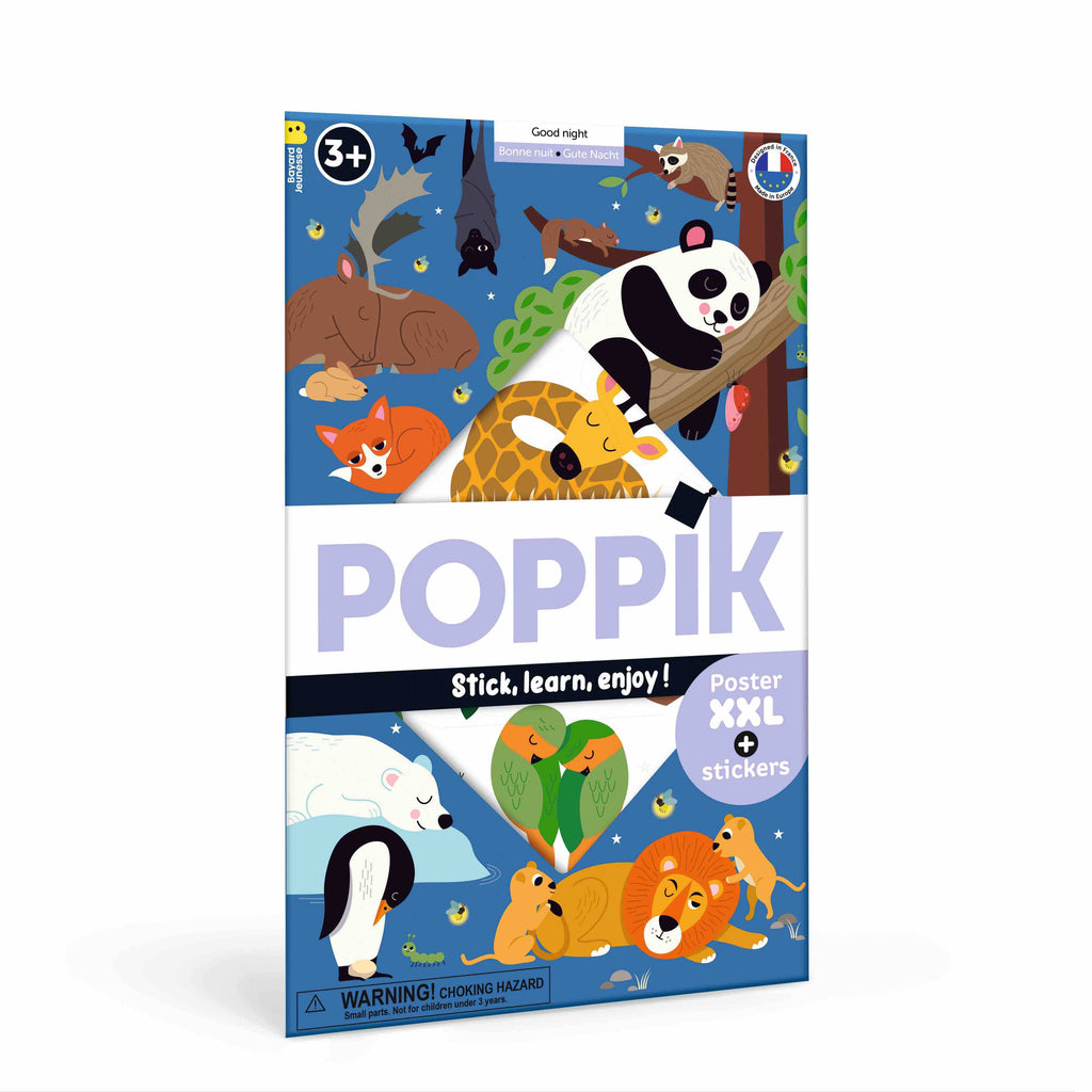 POSTER EDUCATIF EN STICKERS BONNE NUIT