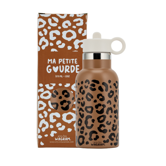 Gourde acier inox Caramel Léopard