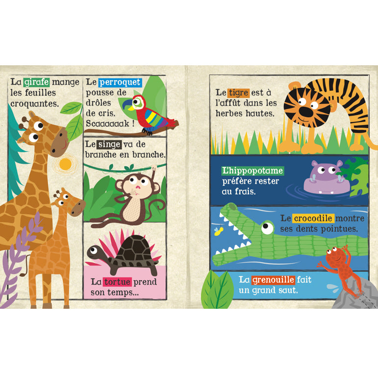 CRINKLY Mon premier livre bébé en tissu ANIMAUX DU SAFARI (dès 3 mois)